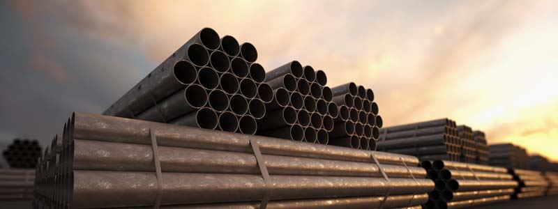 Stack of Carbon Steel Pipes