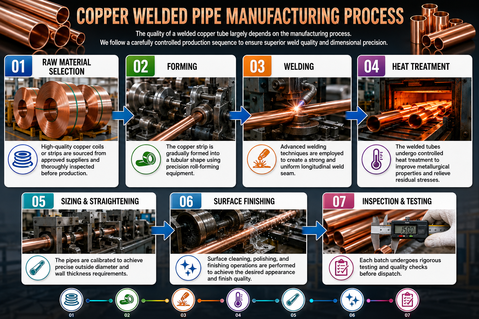 copper welded pipe manufacturing copper welded pipe manufacturing